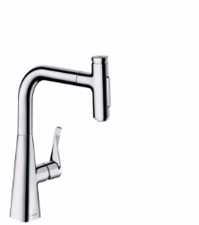 Bild von Hansgrohe Metris Select M71 Einhebel-Küchenmischer 240, Ausziehbrause, 2jet, chrom , Art.Nr. : 73822000