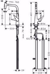 Bild von Hansgrohe Talis Select M51 Einhebel-Küchenmischer 300, Ausziehbrause, 2jet, sBox, chrom , Art.Nr. : 73867000