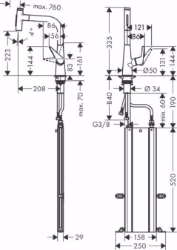 Bild von Hansgrohe Talis Select M51 Einhebel-Küchenmischer 220, Ausziehbrause, 2jet, sBox, chrom , Art.Nr. : 73868000