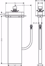 Bild von Hansgrohe sBox Wannen- und Fliesenrand Grundset, k.a. , Art.Nr. : 13560180