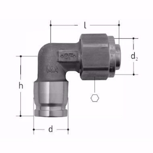 Bild von +GF+ iFIT Winkel mit Stecknippel MF Messing, d mm: 16 ‑ 20, Art.Nr.: 762101263