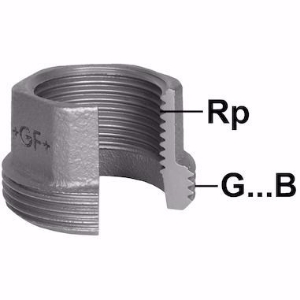 Bild von +GF+ 370 Einschraubteil, flach dichtend, Dim. Rp ″: 1 1/2, Art.Nr.: 770370208