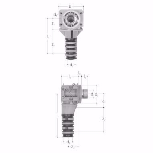 Bild von +GF+ iFIT Dose 90° mit verlängertem Anschlussgewinde Messing, d-d mm: 16‑20, Art.Nr.: 762101345