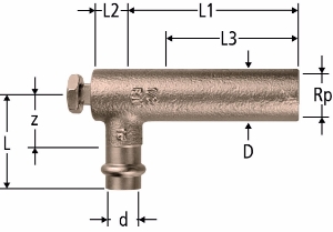 Bild von Nussbaum  81056 Optipress-Aquaplus-Anschlusswinkel lang mit Arretiervierkant, Grösse: 15 x ½ x 45, Art.Nr. 81056.21