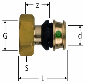 Bild von Nussbaum  84250 Optiflex-Flowpress-Verteileranschluss, Grösse: ¾ x 16, Art.Nr. 84250.21