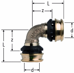 Bild von Nussbaum  84240 Optiflex-Flowpress-Bogen 90°, Grösse: 16, Art.Nr. 84240.21