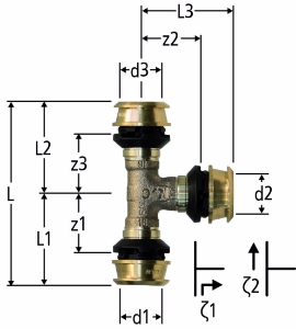 Bild von Nussbaum  84242 Optiflex-Flowpress-T-Stück, Grösse: 16, Art.Nr. 84242.21