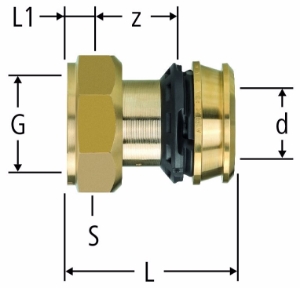 Bild von Nussbaum  84251 Optiflex-Flowpress-Anschlussverschraubung flachdichtend, Grösse: 20 x ½, Art.Nr. 84251.23