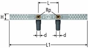 Bild von Nussbaum  85212 Optiflex-Profix-Anschluss-Set für Bad und Dusche, Grösse: 20, Art.Nr. 85212.22