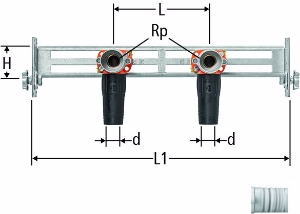 Bild von Nussbaum  84214 Optiflex-Flowpress-Optivis-Modul für Bad und Dusche, Grösse: 16, Art.Nr. 84214.21