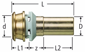 Bild von Nussbaum  84234 Optiflex-Flowpress-Übergang auf Optipress-Aquaplus, für 1-LU-Rohre, Grösse: 16x3.8 x 15, Art.Nr. 84234.11