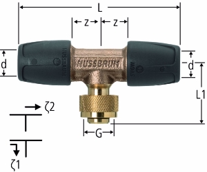 Bild von Nussbaum  85272 Optiflex-Profix-T-Stück auf Masterfix-Anschluss ½, Grösse: 16, Art.Nr. 85272.21