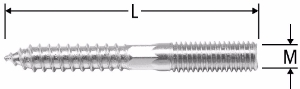 Bild von Nussbaum 83074.30 Stockschraube, Grösse: M10 x 120, Art.Nr. 83074.30