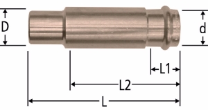 Bild von Nussbaum  81122 Optipress-Aquaplus-Schiebemuffe mit Einsteckende, Grösse: 35, Art.Nr. 81122.26