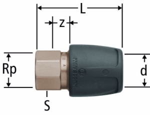 Bild von Nussbaum  85131 Optiflex-Profix-Übergang mit Innengewinde, Grösse: ½ x 16, Art.Nr. 85131.21