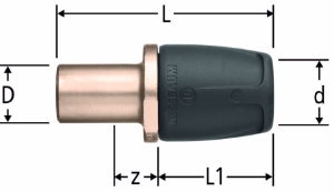 Bild von Nussbaum  85134 Optiflex-Profix-Übergang auf Optipress-Aquaplus, mit Einsteckende, Grösse: 15 x 16, Art.Nr. 85134.21