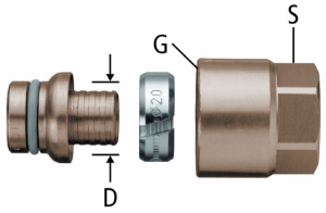 Bild von Nussbaum  86005 Optiflex-Klemmverschraubung zu Verteilern, Grösse: ¾ x 16, Art.Nr. 86005.21