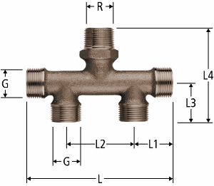 Bild von Nussbaum  86023 Optiflex-Verteiler, Grösse: ¾ x 16/20, Art.Nr. 86023.21