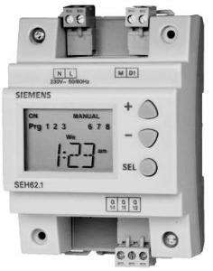 Bild von Siemens Digitale Schaltuhr 1-Kanal mit Tages- und Wochenschaltprogramm, Art.Nr.: SEH62.1