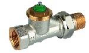 Bild von Honeywell Resideo - Thermostatventilkörper LX, Messing vernickelt, Durchgang, 1/2", Art.Nr. : V2000DLX15