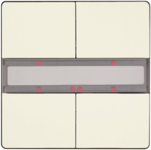 Bild von Siemens Taster 2-fach mit Status-LED, titanweiß, DELTA style, Art.Nr.: 5WG1286-2DB13