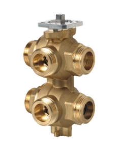 Bild von Siemens 6-Weg Regelkugelhahn, Aussengewinde, PN16, DN20, kvs links 1,6, kvs rechts 2,5, Art.Nr.: VWG41.20-1.6-2.5