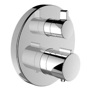 Bild von Laufen Armaturen -35740.744 twin, Fertigmontage-Set für thermostatischen 2-Griff UP-Duschenmischer, zu Simibox Standard & Simibox Light WI905474100000, Art.Nr. : HF905474100000