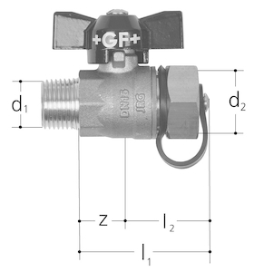 Bild von GF-JRG Kugel-Kesselhahn AG PN 16 1/2", 1 ST, Art.Nr. : 6011.240