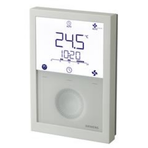 Bild von Siemens  Raumthermostat Standalone. Modulierte Ausgänge (DC) oder Ein/Aus. Ventilatorkonvektor (3-Stufe, DC) und Universalapplikationen Art Nr.: RDG260T 