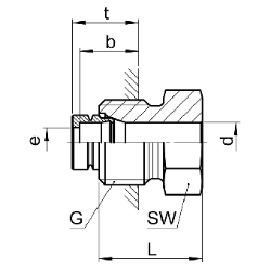 Bild von SERTO Anschlussnippel SERTO SO 41001 Messing M-Programm Grösse: 12‑ 12", Art.Nr. :  016.1001.400