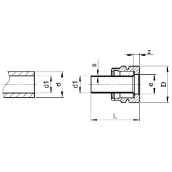 Bild von SERTO Klemmringe SERTO SO 50001 FIX mit integrierter Stützhülse, Edelstahl rostfrei Typ: SO 50001‑6‑4 FIX, Art.Nr. :  056.0015.110