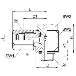 Bild von SERTO Schwenkverschraubungen SERTO SO 52824 Edelstahl rostfrei Grösse: 4‑ 1/8, Art.Nr. :  058.2841.060