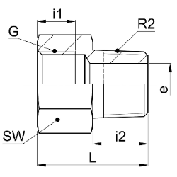 Bild von SERTO Übergangsnippel SERTO AD A 40 Messing M-Programm Grösse: 1/8"‑ 1/8", Art.Nr. :  016.0411.042