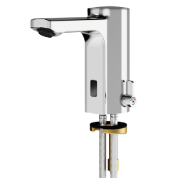 Bild von KWC F5E-Mix F5EM1007 Elektronik-Standbatterie mit Rückflussverhinderer:ja, Berechnungsdurchfluss Trinkwasser:0.07 l/s, Berechnungsdurchfluss Warmwasser:0.07 l/s, Art.Nr. : 2030039427