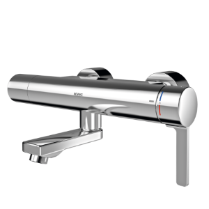 Bild von KWC F5L-Therm F5LT1014 Thermostat-Wandbatterie mit Rückflussverhinderer:ja, Berechnungsdurchfluss Trinkwasser:0.07 l/s, Berechnungsdurchfluss Warmwasser:0.07 l/s, Art.Nr. : 2030066492