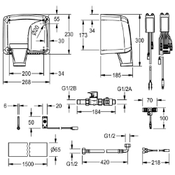 Bild von KWC PWC3O0002 Elektronische Armaturenkomp. mit Rückflussverhinderer:nein, Berechnungsdurchfluss Trinkwasser:0.2 l/s, Voreinstellung Hygienespülung:24 Stunden nach der letzten Betätigung, Art.Nr. : 2030048572