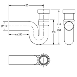 Bild von KWC ZCMPX003 Siphon Füllmenge:1, Mengeneinheit:Stück, Art.Nr. : 2000102734