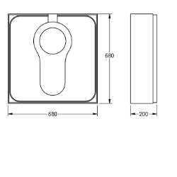 Bild von KWC CAMPUS ZCMPX0011 Styroporträger für Hock-WC Gesamttiefe:680 mm, Gesamthöhe:200 mm, Gesamtbreite:680 mm, Art.Nr. : 2030027861