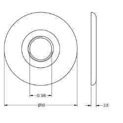 Bild von KWC AQRM940 Rosette Füllmenge:1, Mengeneinheit:Stück, Art.Nr. : 2000101429