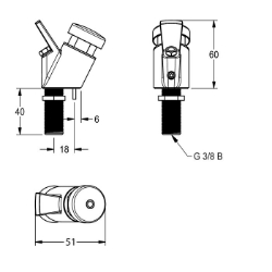 Bild von KWC ANIMA ANMX-BU Trinkbrunnenarmatur Anschlussgröße:DN 10, Material Armatur:Messing, Art der Mischung:nein, Art.Nr. : 213.0654.085