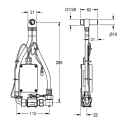 Bild von KWC F5 ACEF3002 Smart Urinal Unit Füllmenge:1, Mengeneinheit:Stück, Art.Nr. : 2030067532