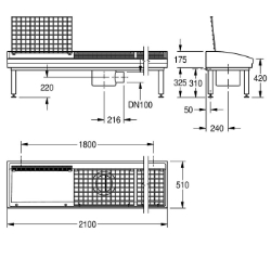 Bild von KWC SIRIUS SIRW731B Schuh- und Stiefelreinigungsanl Bürsten:optional, Rost:klappbar, Material:mineralischer Werkstoff, Art.Nr. : 2000102730