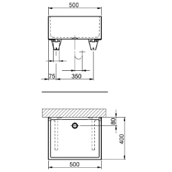 Bild von KWC SIRIUS SIRW810 Ausgussbecken Rost:optional, Material:mineralischer Werkstoff, Materialtyp:Miranit, Art.Nr. : 2000101109