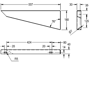 Bild von KWC G26523L Konsole links , Art.Nr. : 2030004515