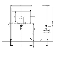 Bild von KWC AQUAFIX CMPX150 Installationselement Anwendung:Einzelwaschtische, Barrierefrei:nein, Ausführung Einbauarmatur:Einbauteil, Art.Nr. : 2030020067