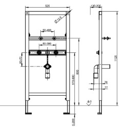 Bild von KWC AQUAFIX CMPX152 Installationselement Anwendung:Waschtisch, Barrierefrei:nein, Ausführung Einbauarmatur:Einbauteil, Art.Nr. : 2030019897