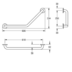 Bild von KWC CONTINA CNTX700WA Winkelgriff Biegewinkel:135 Grad, Farbe:keine Farbe, Anzahl Der Fixierungspunkte:2, Art.Nr. : 2030037502