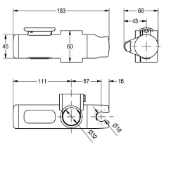 Bild von KWC CONTINA CNTX268 Duschkopfhalter Rückenlehne:nein, Material:Kunststoff, Gesamttiefe:66 mm, Art.Nr. : 2030038268