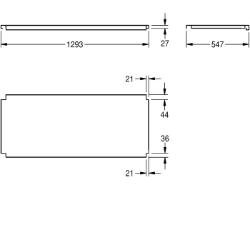 Bild von KWC MAXT260-60 Tablar zu Maxima Material:Edelstahl, Materialtyp:1.4301 Chromnickelstahl V2A, Materialstärke:1.2 mm, Art.Nr. : 2000057761