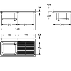 Bild von KWC MAXIMA MAXL112-140 Gewerbespüle Becken: Höhe:300 mm, Oberflächenbehandlung des Beckens:seidenmatt, Becken: Tiefe:500 mm, Art.Nr. : 2000057159